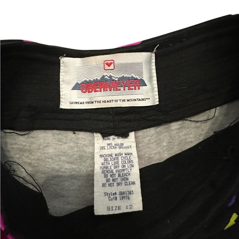 Obermeyer Girls ski pant leggings Size 12 Color- multi color - Picture 8 of 9